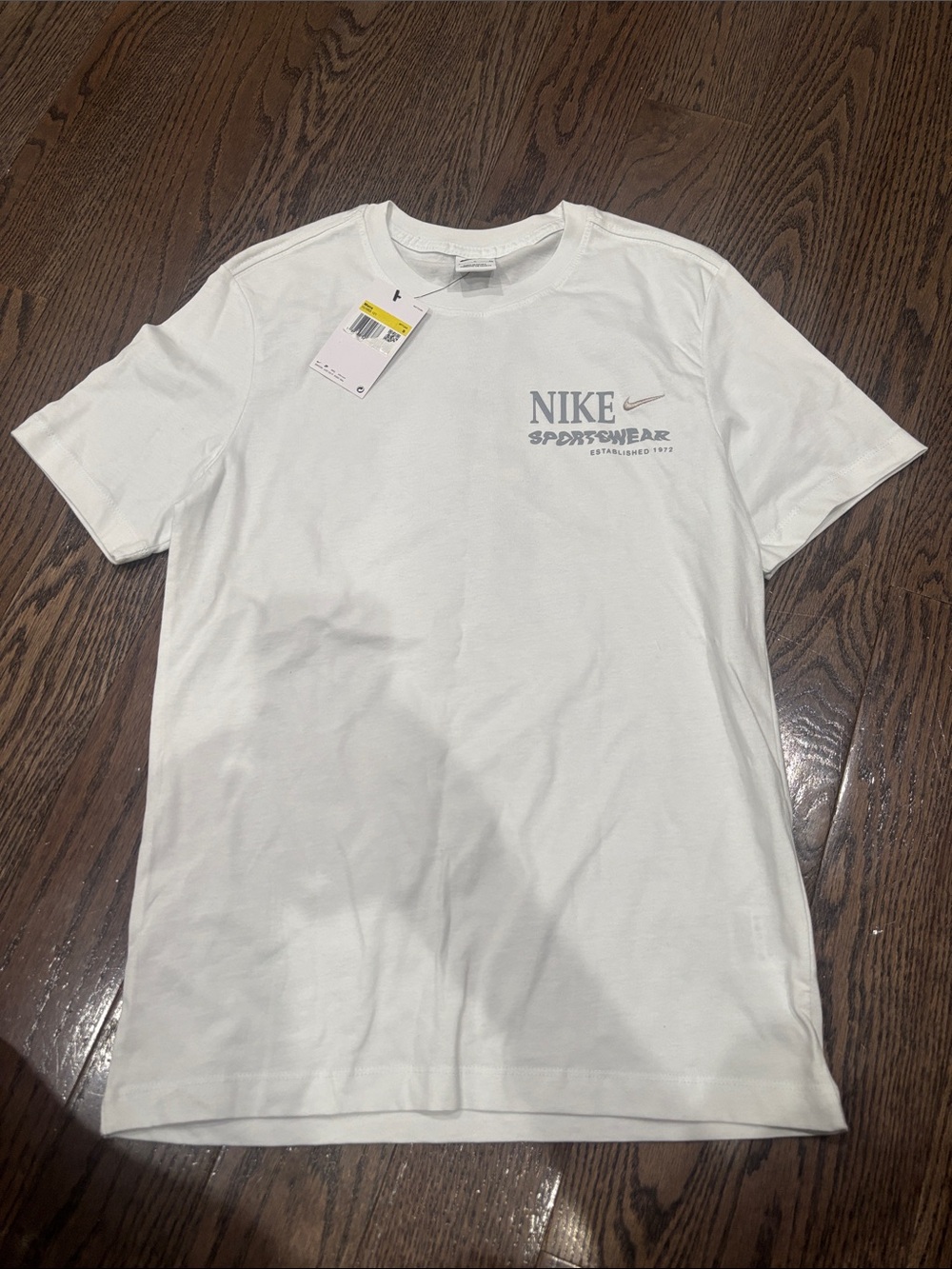 Nike White Short Sleeve Logo Tee
